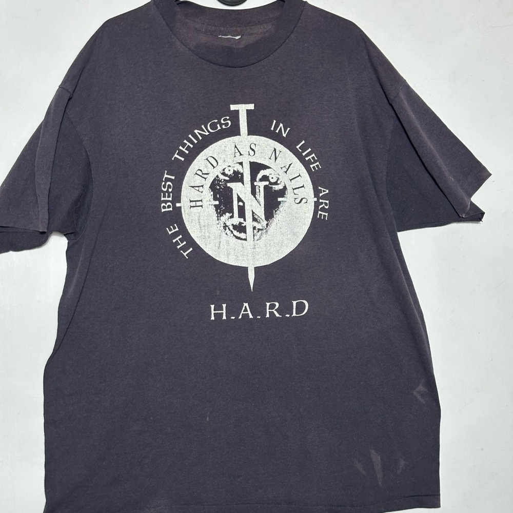 Vintage H.A.R.D. The Best Things in Life are Hard as Nails boxing Tee